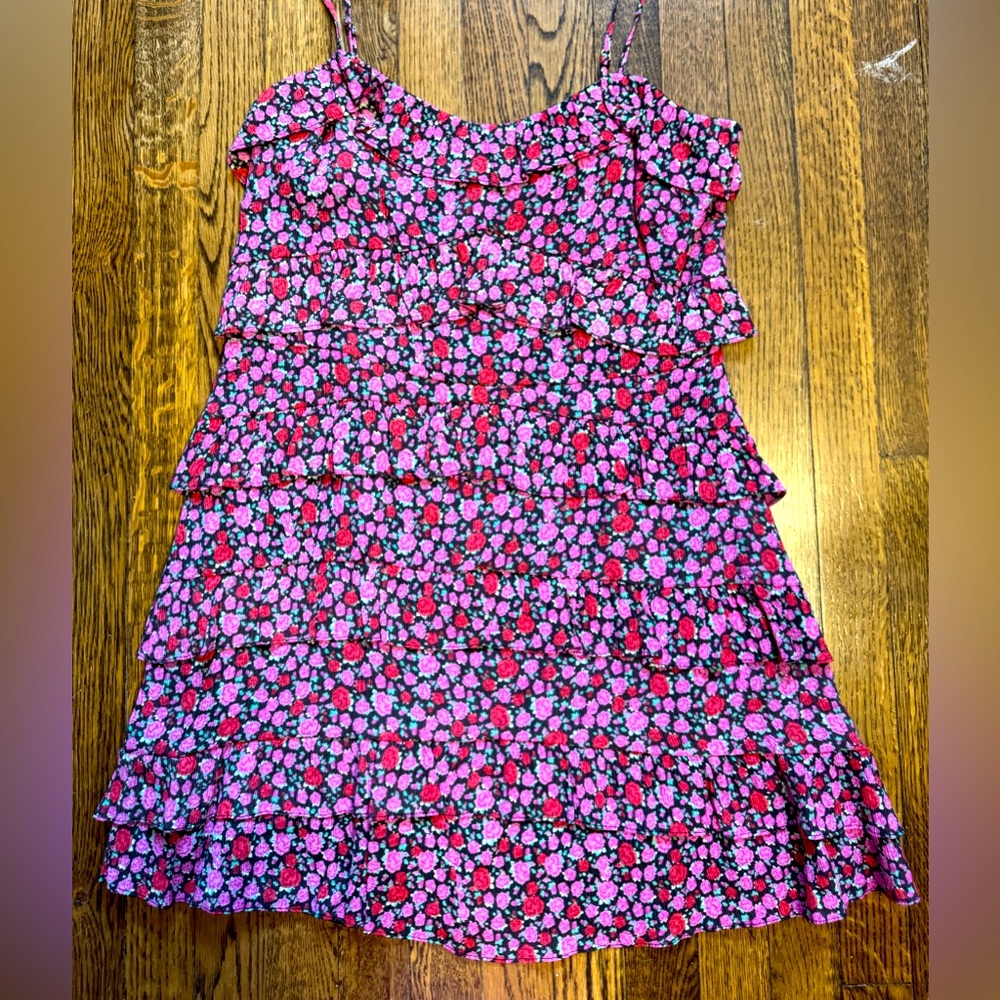 NWT NORDSTROM 4SI3NNA RUFFLE ROSE MINI DRESS